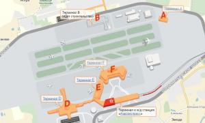 Схема аэропорта Шереметьево: все терминалы Северный Терминальный Комплекс